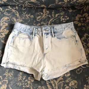 White denim shorts